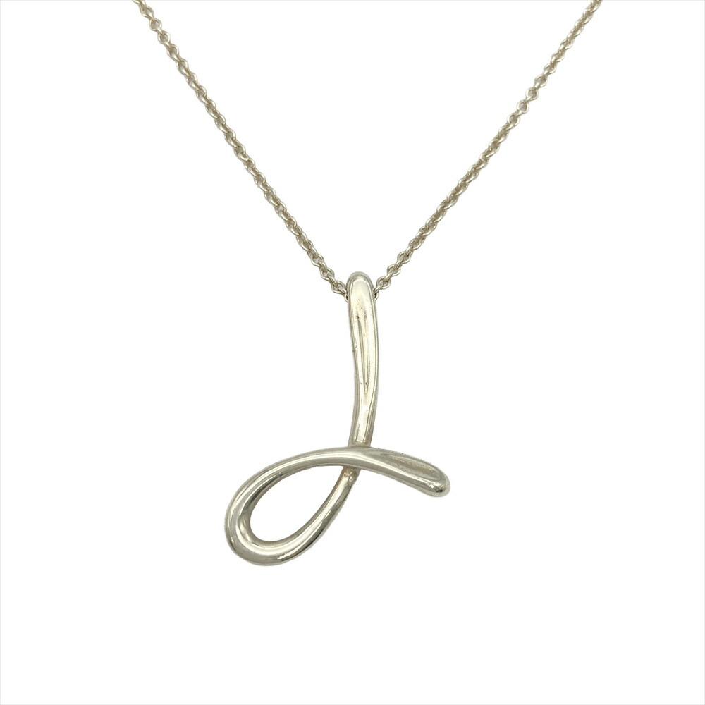 ティファニー Tiffany\u0026Co. かしら文字 J 首飾り SV925 5.5g しろがね色 エルサペレッティ【中古】
