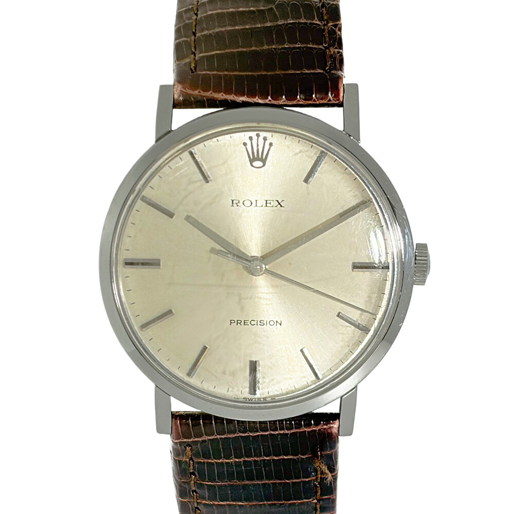 ロレックス ROLEX 3411 プレシジョン 7桁4番台 ウォッチ 手巻 しろがね色文字記号盤 SS ヴィンテージ メンズ【中古】