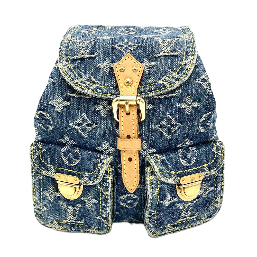 ルイヴィトン LOUIS VUITTON サックアドPM リュック モノグラム デニム M95057 ブルー ゴールド金具 CA0066 レディース【中古】｜ゴールドプラザ店