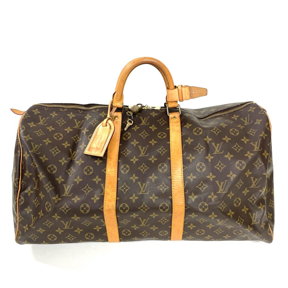 ルイヴィトン LOUIS VUITTON キーポル55 ボストンバッグ モノグラム キャンバス レザー M41424 ブラウン ゴールド金具【中古】|ゴールドプラザ店
