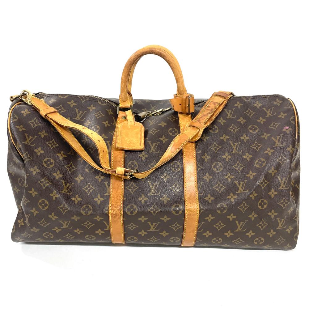 ルイヴィトン LOUIS VUITTON キーポル55 バンドリエール ボストンバッグ モノグラム キャンバス レザー M41414 ブラウン ゴールド金具【中古】｜ゴールドプラザ店