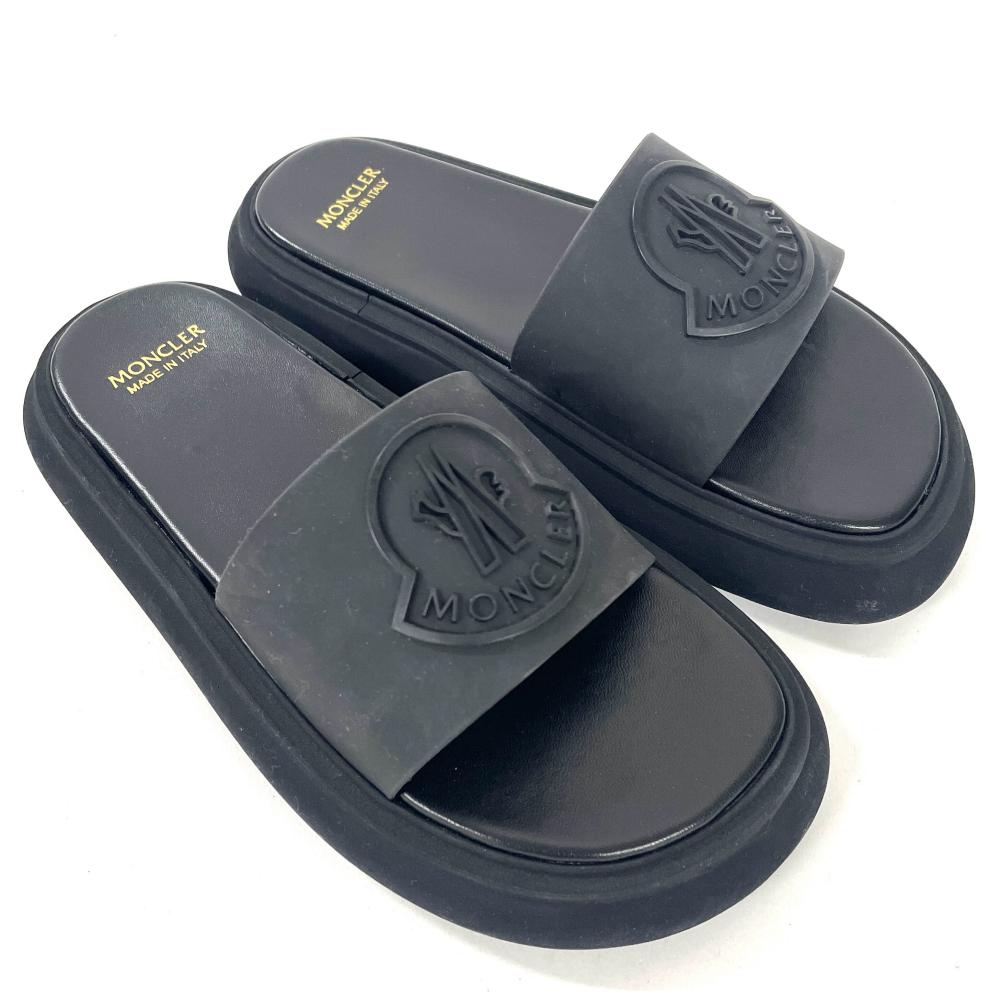 モンクレール MONCLER スライダー サンダル ラバー 4C00080 ブラック レディース【中古】|ゴールドプラザ店