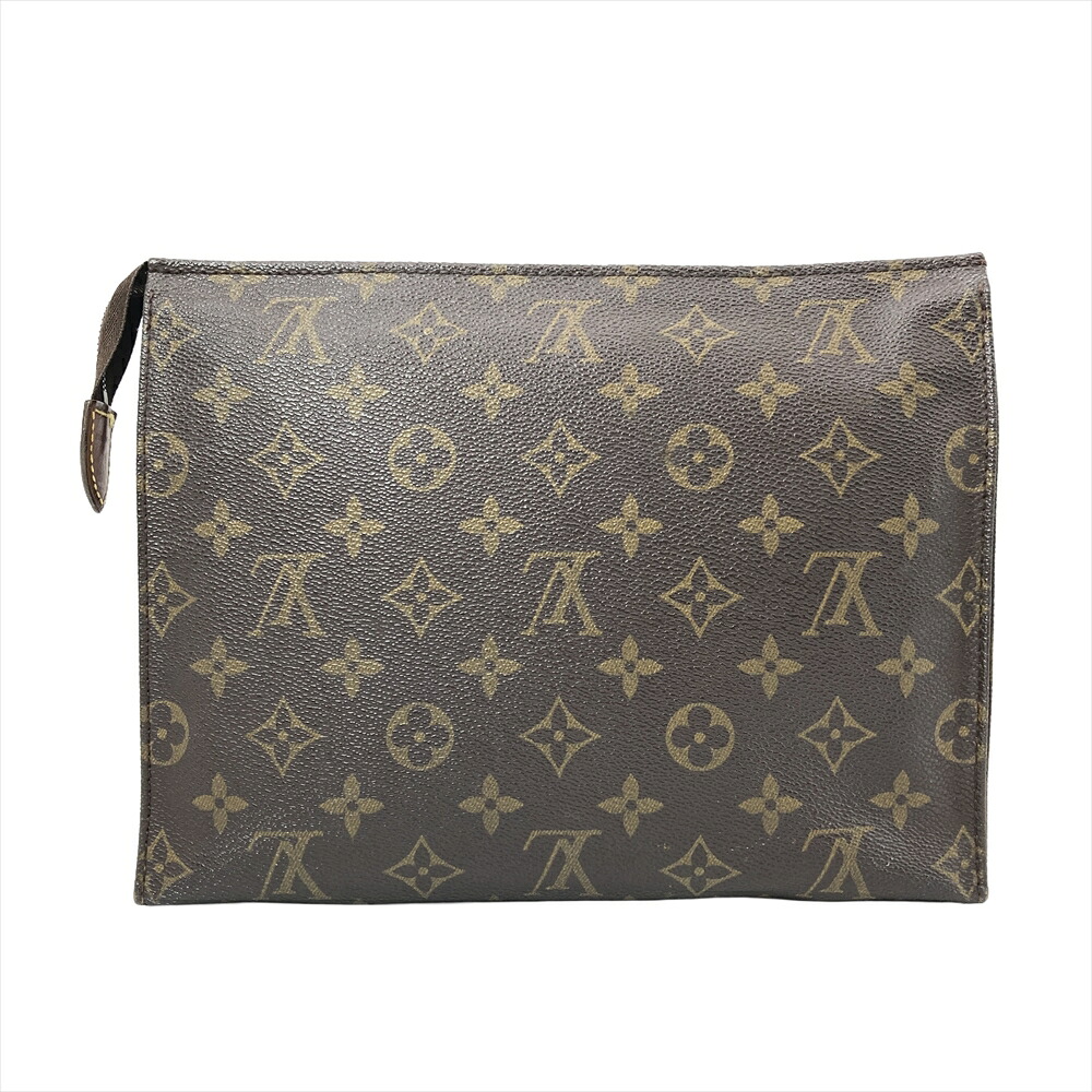 ルイヴィトン LOUIS VUITTON 室内用便器26 ポシェット モノグラム 帆布 M47542 赤銅色 TH1910【中古】