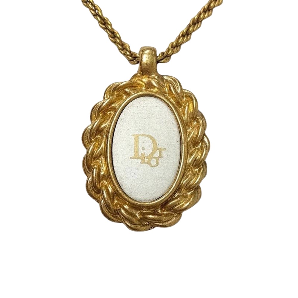 クリスチャンディオール Christian Dior ロゴ ヴィンテージ ネックレス GPg ゴールド【中古】｜ゴールドプラザ店