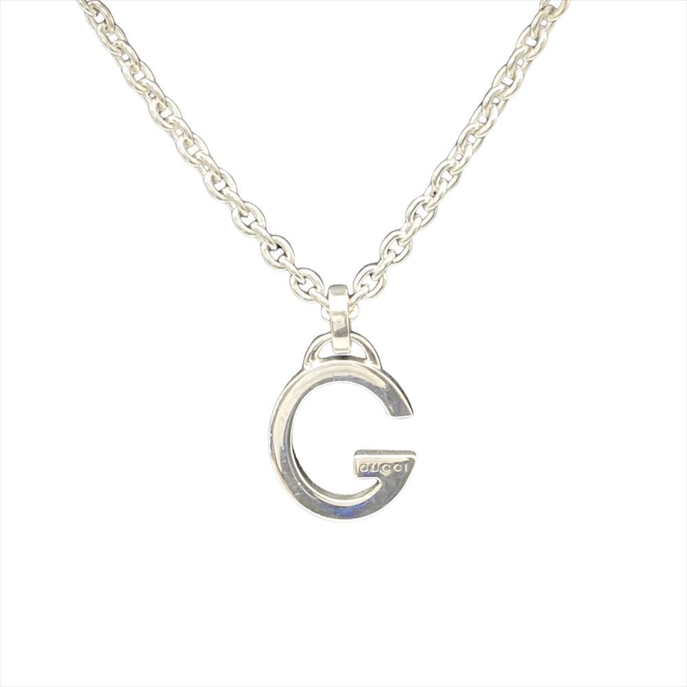 グッチ GUCCI G画題 首飾り SV925 19.4g しろがね色 ユニ一発やる【中古】