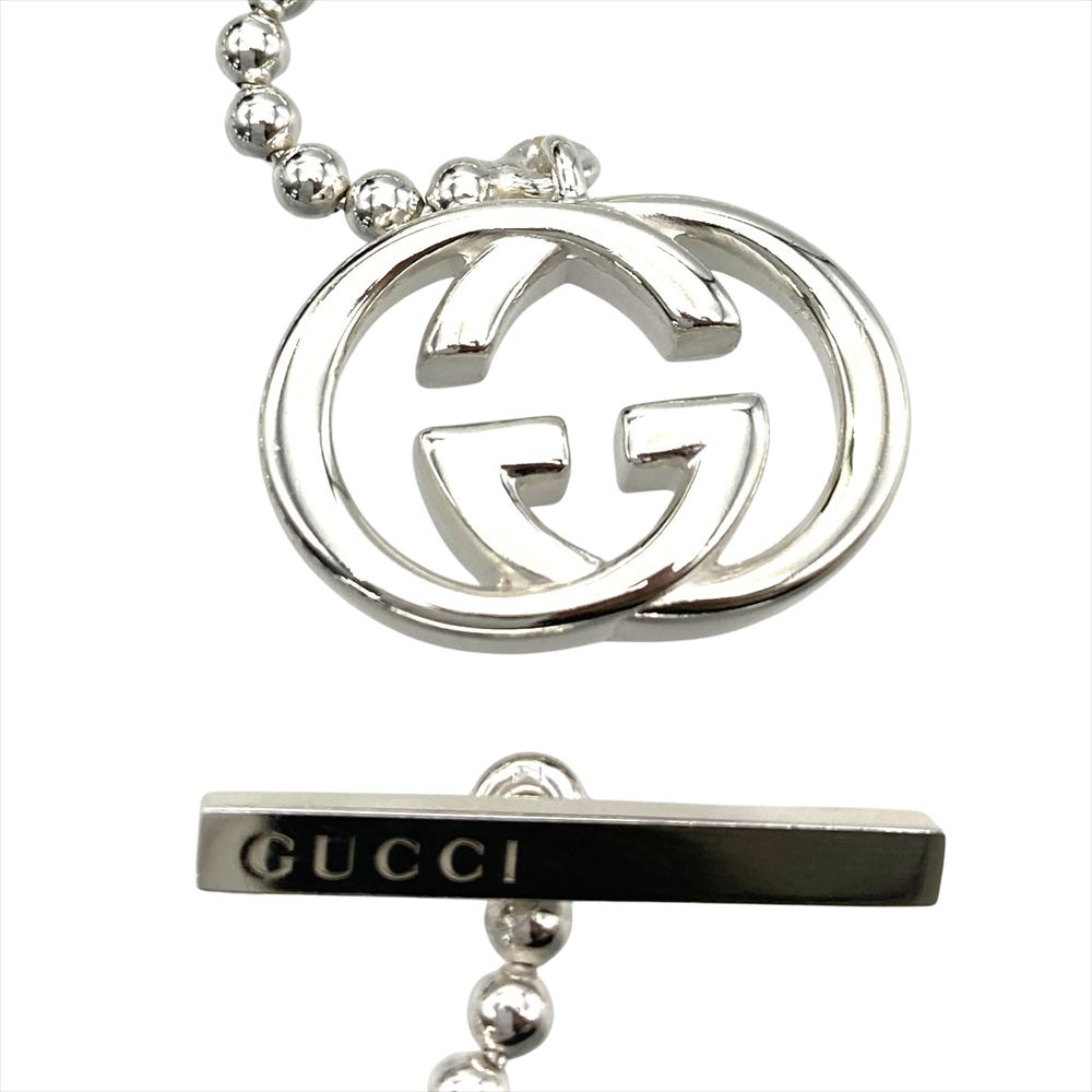 グッチ GUCCI インターロッキングG どんぶり鉢チェーン店 首飾り 0309J 8055 SV925 21.7g しろがね色 ユニ一発やる【中古】