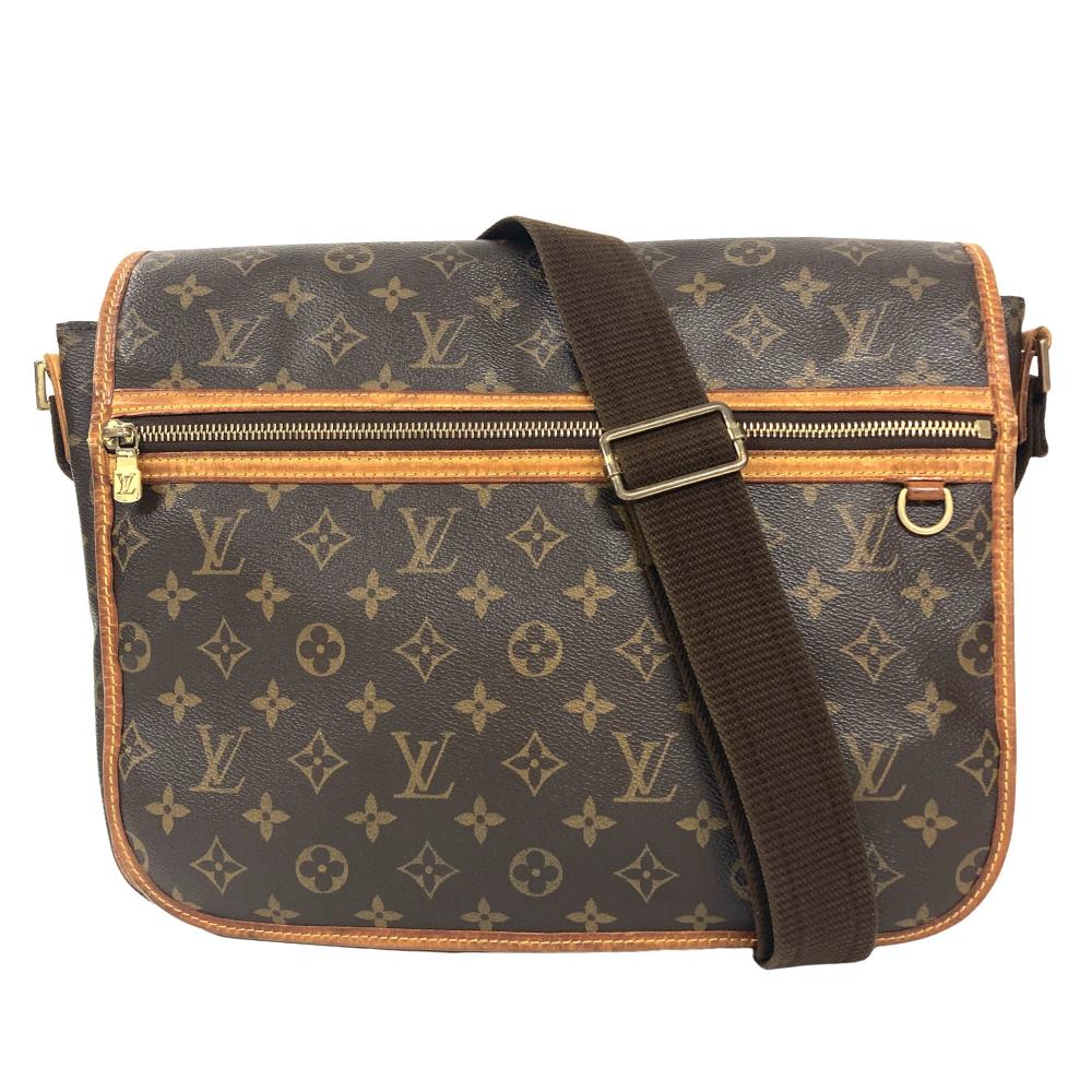 ルイヴィトン LOUIS VUITTON 伝達人 ボスフォールGM ショルダーバッグ モノグラム 帆布 M40105 赤銅色 ゴールド金具 DU1028 ユニ一発やる【中古】