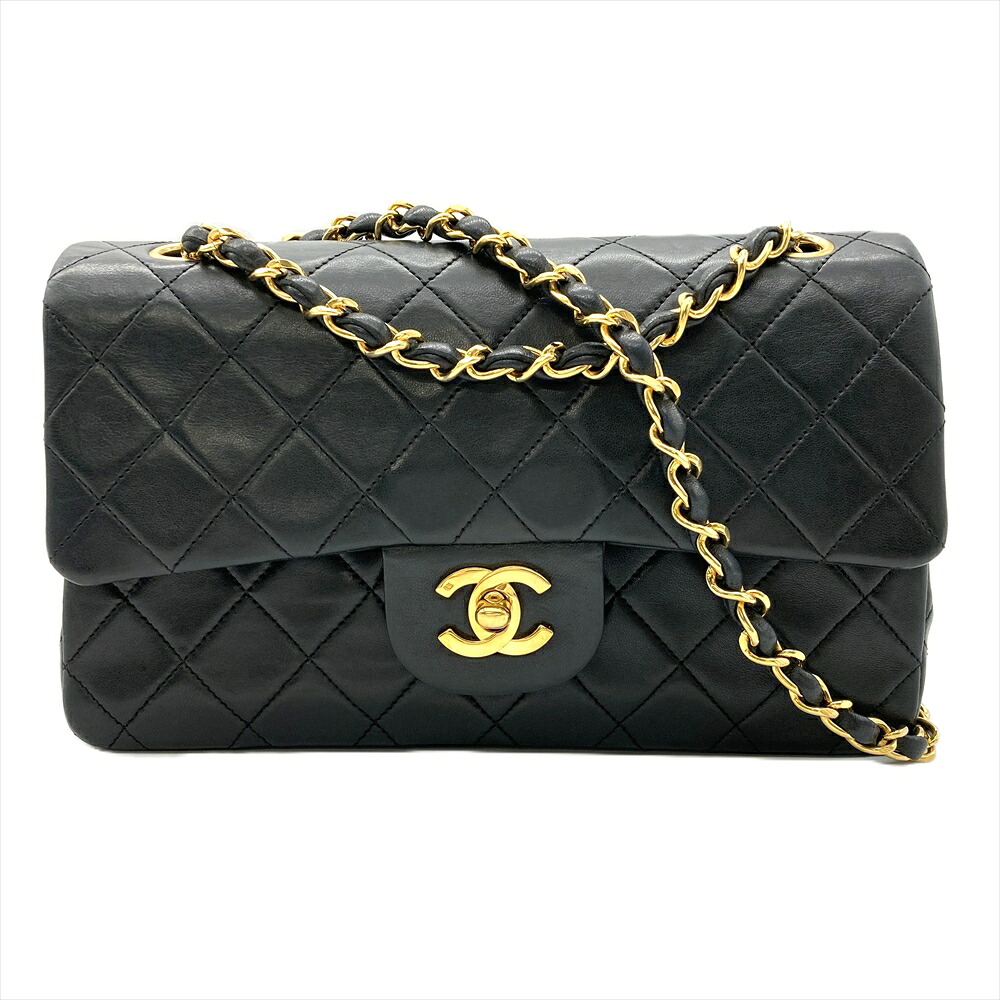 シャネル CHANEL マトラッセ 23 ショルダーバッグ ラムスキン A01113 ブラック ゴールド金具 1番台 Wフラップ チェーン レディース【中古】|ゴールドプラザ店