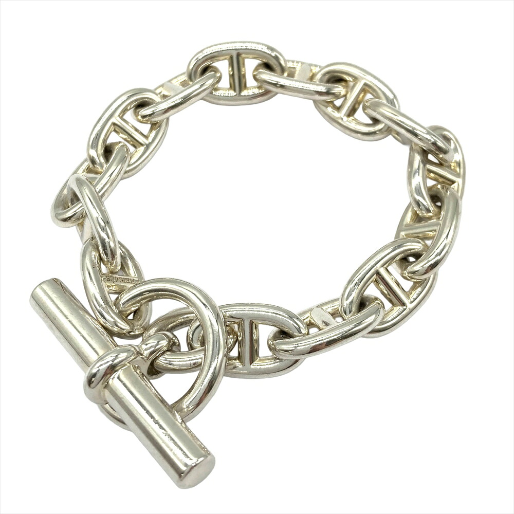 エルメス HERMES シェーヌ・ダンクル ブレスレット 21AW001694 SV925 52.2g シルバー 14コマ ユニセックス【中古】｜ゴールドプラザ店
