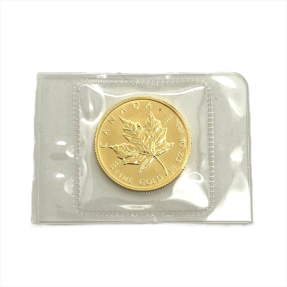 メープルリーフ コイン K24ゴールド 7.7g 1/4oz 金貨 純金【中古】|ゴールドプラザ店