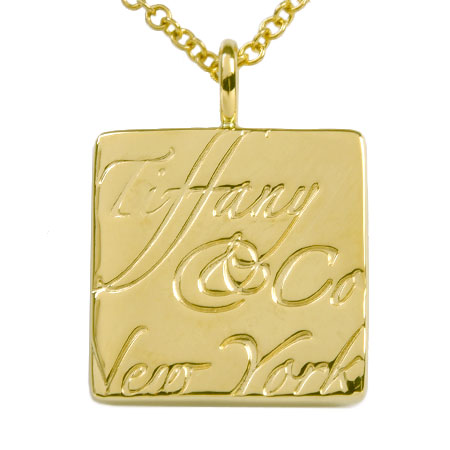 【楽天市場】ティファニー Tiffany&Co ノーツスクエア ペンダント K18YG 6.4g ネックレス 40cm【中古】：ゴールドプラザ
