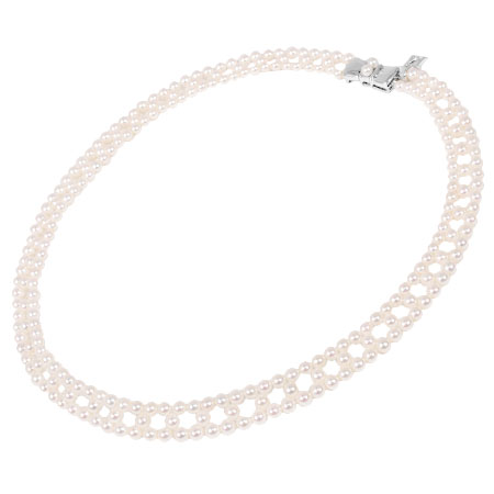 ミキモト MIKIMOTO ベビーパール チョーカー ネックレス 36cm リボン