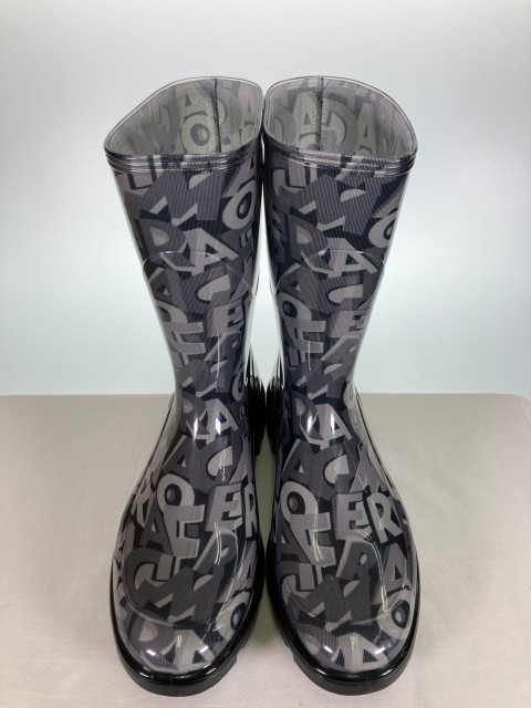 SalvatoreFerragamoサルヴァトーレフェラガモレインブーツfarabelグレー系size623.0cm【中古】rm