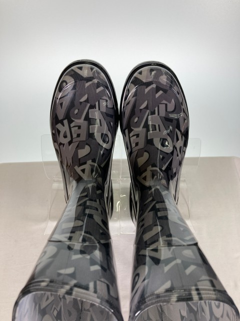 SalvatoreFerragamoサルヴァトーレフェラガモレインブーツfarabelグレー系size623.0cm【中古】rm