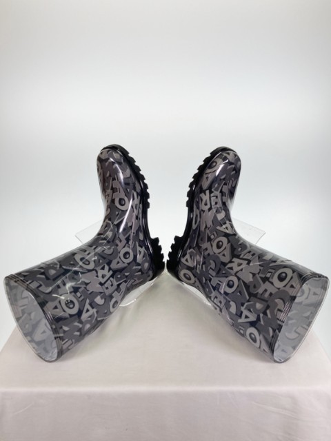 SalvatoreFerragamoサルヴァトーレフェラガモレインブーツfarabelグレー系size623.0cm【中古】rm