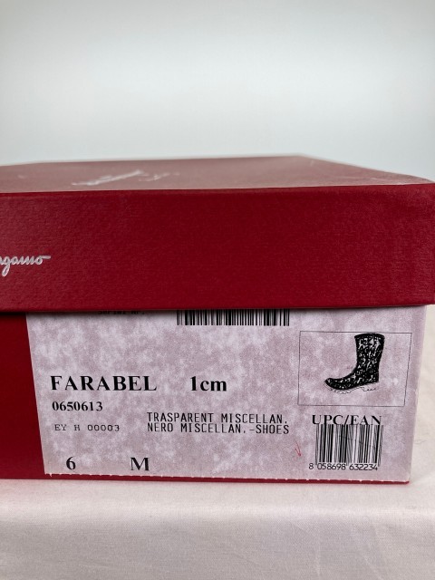 SalvatoreFerragamoサルヴァトーレフェラガモレインブーツfarabelグレー系size623.0cm【中古】rm