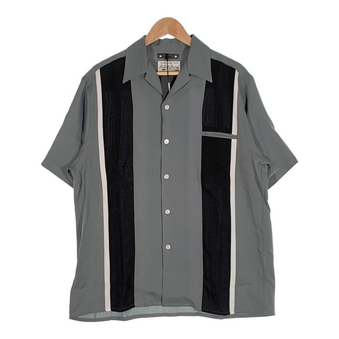 23SS ワコマリア 半袖 レーヨン ストライプ オープンカラー シャツ 白 M WACKO MARIA ワコマリア SOKTAS / STRIPED OPEN COLLAR SHIRT