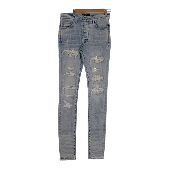 すぐにお届け♪ AMIRI プレイドスラッシャー デニム AMIRI スラッシャー スキニー ジーンズ ブラック (AMIRI/デニム