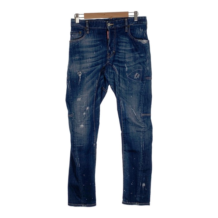 【良品】DSQUARED2 クラッシュ加工デニムジーンズ S74LB0558 良品】DSQUARED2 クラッシュ加工デニムジーンズ S74LB0558