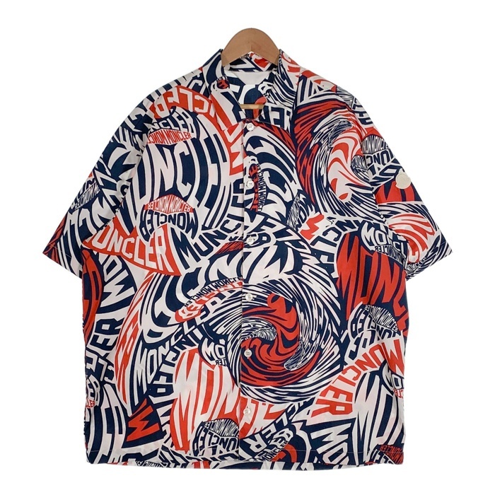 【新品タグ付き】MONCLER モンクレール 半袖総柄 アロハシャツS 新品タグ付き】MONCLER モンクレール 半袖総柄 アロハシャツS