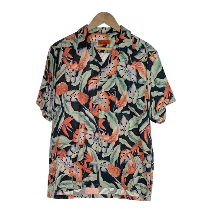 CALEE 美品 ネイティブ 柄 アロハシャツ レーヨン L ネイビー キャリー CALEE 美品 ネイティブ 柄 アロハシャツ レーヨン L ネイビー