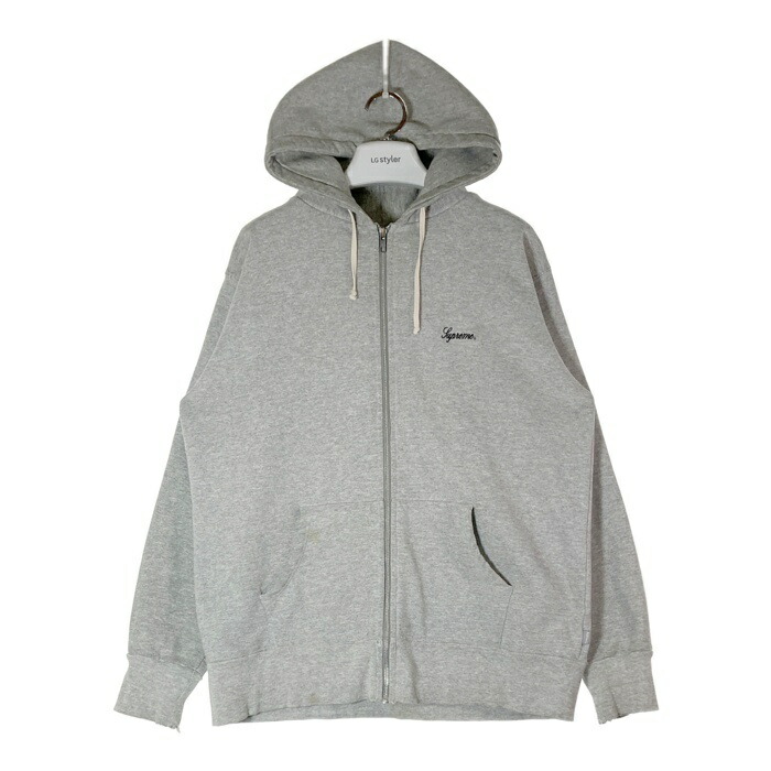 【激レア】シュプリーム  パーカー  胸ロゴ　ハーフジップ　カナダ製 シュプリーム SUPREME Trademark Hooded Sweatshirt 胸ロゴ刺繍