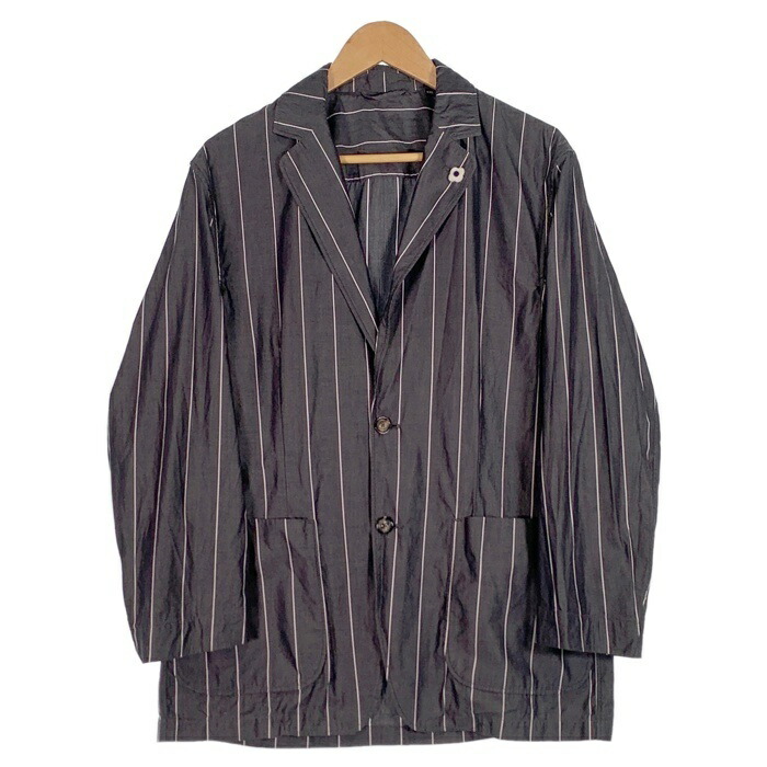 LARDINIリネンシルク混テーラードジャケット46ラルディーニヘリンボーン 2889900000018279-1w.jpg