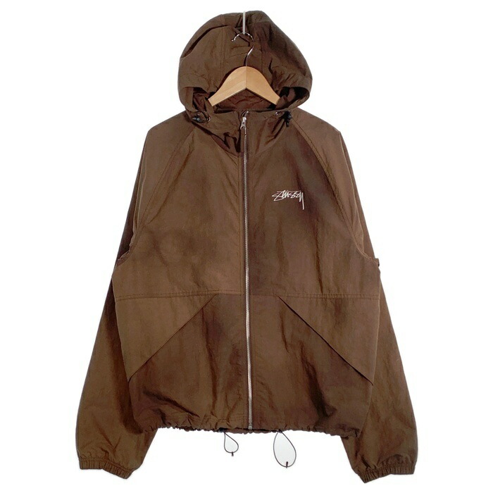 【美品】STUSSY ブラウン ビーチシェルジャケット Mサイズ STUSSY ステューシー 22AW Wave Dye Beach Shel Jacket ウェーブダイ