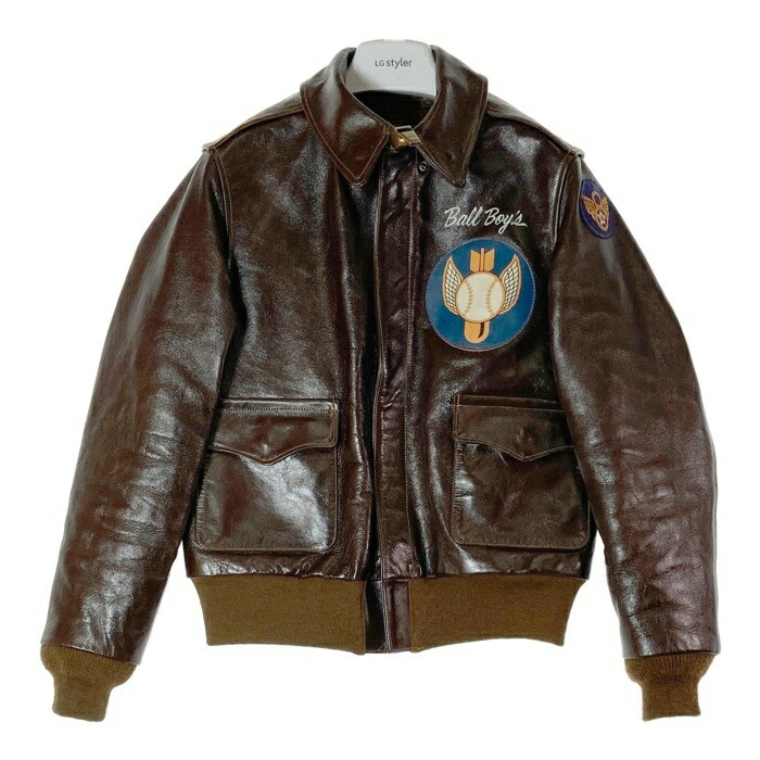 ラフウェア　40年代米軍実物　A-2ジャケット ラフウェア 40年代米軍実物 A-2ジャケット - メルカリ