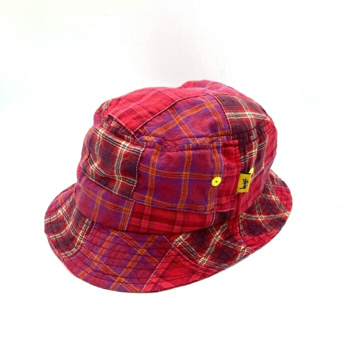 old stuusyチェック柄 バケットハット 90s old stussy チェック柄 バケットハット