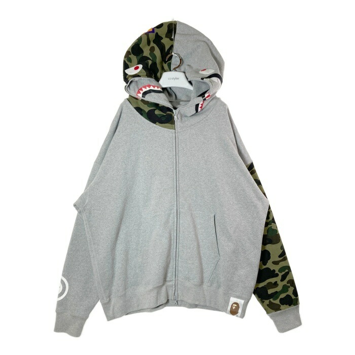 美品✨アベイジングエイプ　シャークパーカー　カモフラ　フルジップ　グレー　L 楽天市場】A BATHING APE ア ベイシング エイプ/APEシャーク