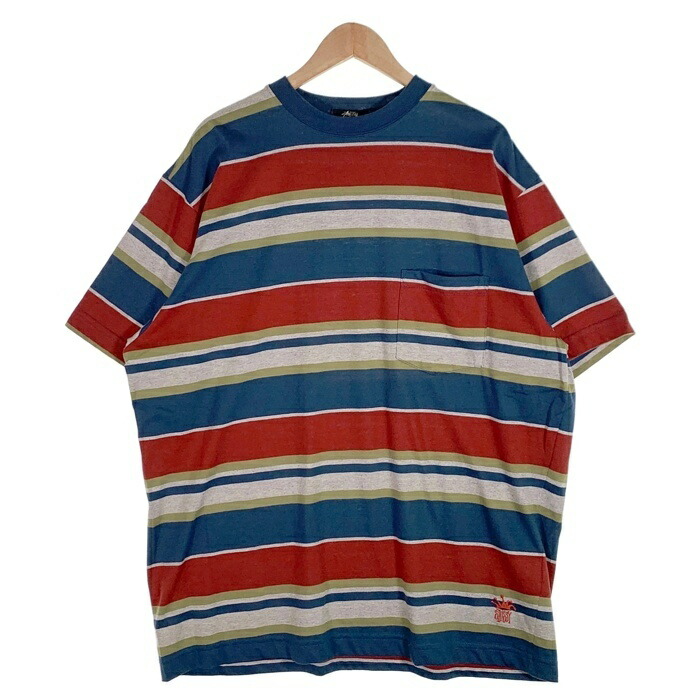 BAD BOY onita 80s 90s ラスタカラー　USA stussy 90's OLD STUSSY ラスタカラー 白タグ ロゴ Tシャツ L