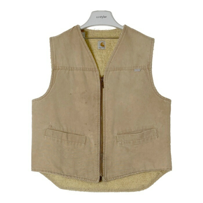 古着 Carhartt ダックベスト 裏ボア カーハート ベスト ダック 楽天市場】Carhartt カーハート ダック 裏ボア ベスト ベージュ