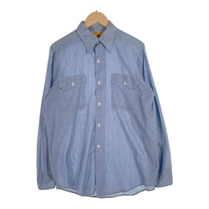 50's BIGYANK 山ポケ　ワークシャツ ヴィンテージ古着 ビッグヤンク 60s～ BIG YANK Chambray Work Shirt (L) w/Embroidery | Wonder