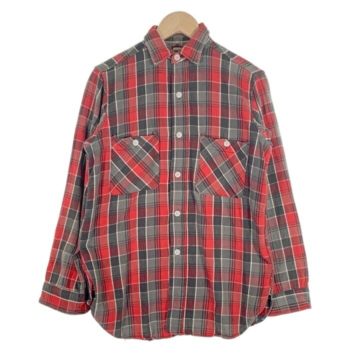 40s USA製 BIG YANK マチ付き ヴィンテージシャツ チェックシャツ 40s BIG YANK DE LUXE マチ付き ワークシャツ ヴィンテージ