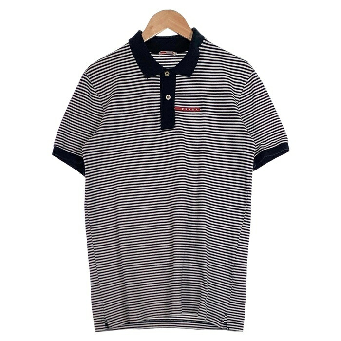 Plada プラダ　ポロシャツ PRADA Polo shirt L cotton Black SJJ887 R122 322 Used - トップス