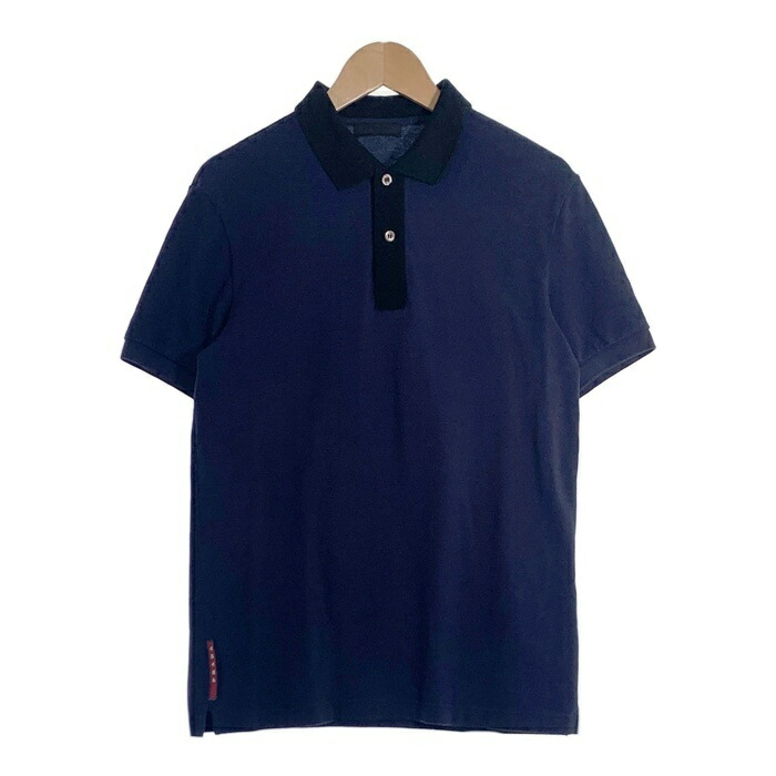 Prada 半袖ポロシャツ　ロゴ付き　S 中古・古着通販】PRADA (プラダ) ポロシャツ ブラック サイズ:S