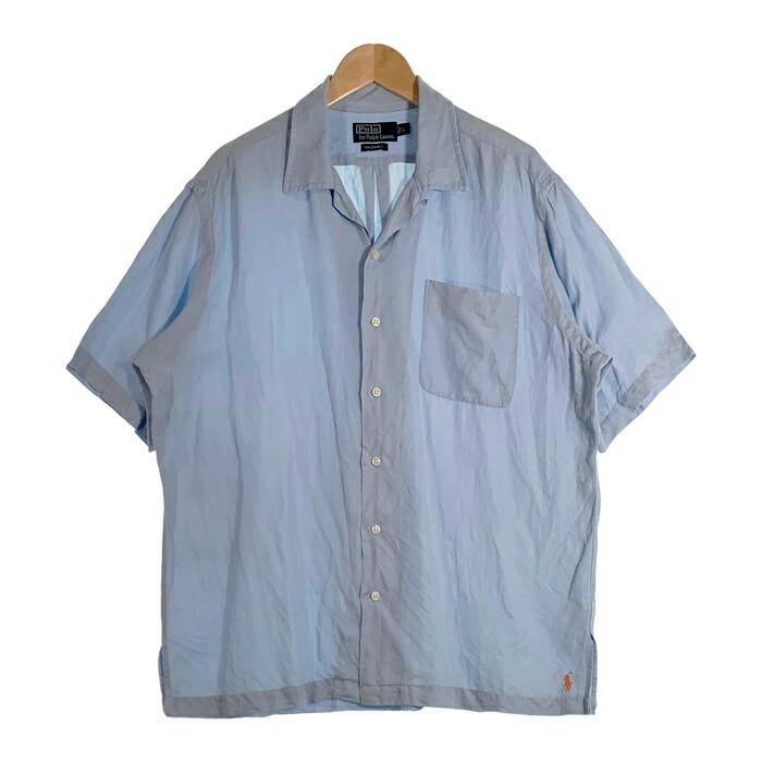 ラルフローレン 開襟シャツ 半袖 ネイビー S 現行品 リネン 赤ポニー 楽天市場】POLO by Ralph Lauren ポロラルフローレン オープン