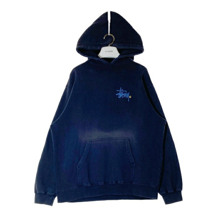 Stussy 90s 赤青タグ パーカー L ブルー 古着」old stussyのタグで年代を見分けるポイント!(黒タグ～銀