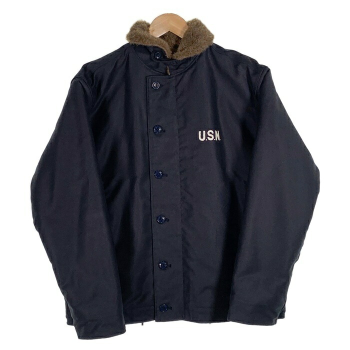 楽天市場】40s US NAVY N-4 Deck Jacket オリーブ 36相当 米軍