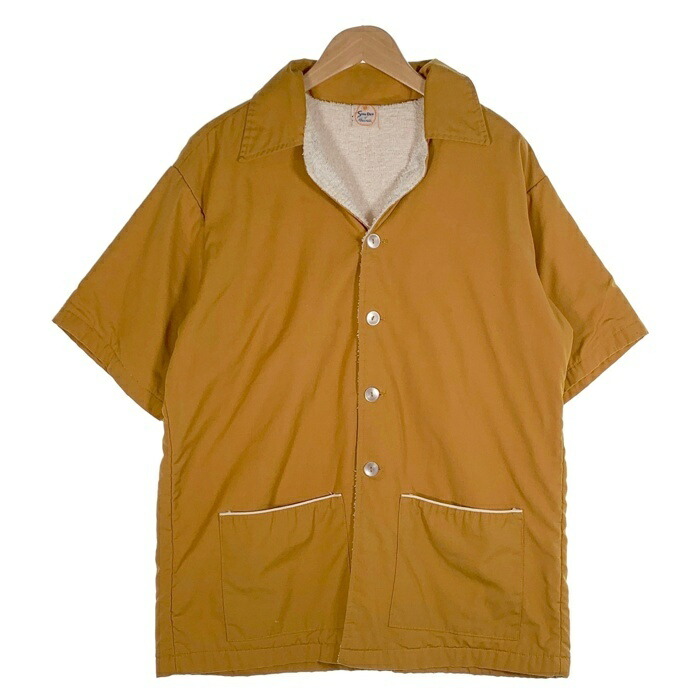 スペシャル！ 60s seailand Vintage ビーチシャツ 60's～ Sea Island パイルビーチシャツ ホワイト 表記(L) USA製