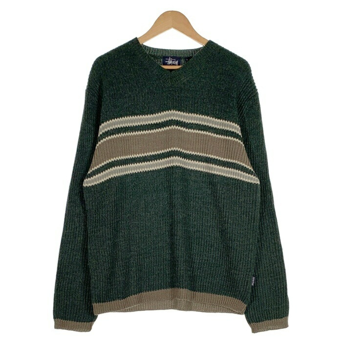 楽天市場】STUSSY ステューシー ニット サイズ:M ボーダー クルー