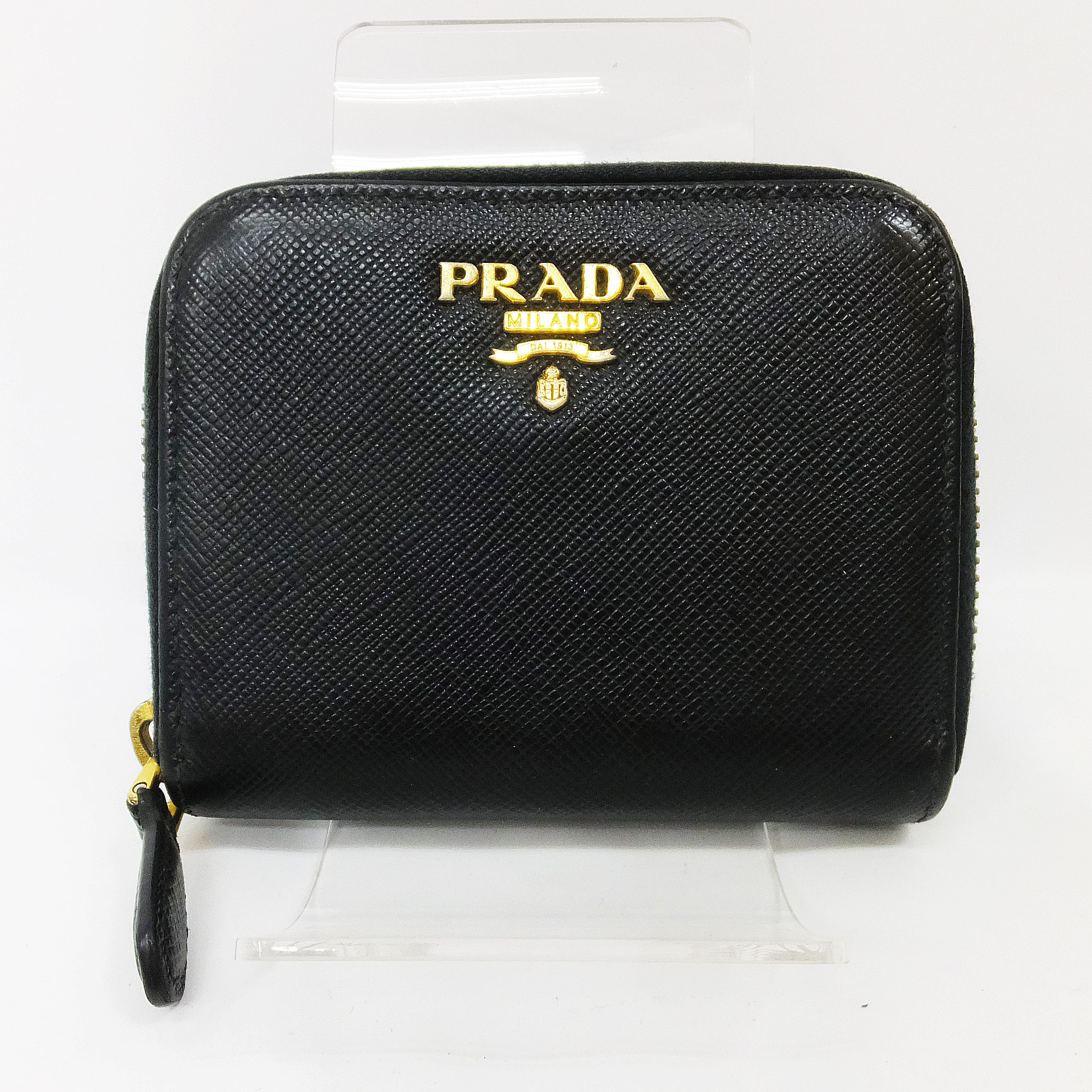 プラダ コインケース　ヴィッテロムーブ　小銭入れ　ラウンドファスナー　ベージュ PRADA（プラダ）コインケース ヴィッテロムーブ三角ロゴ