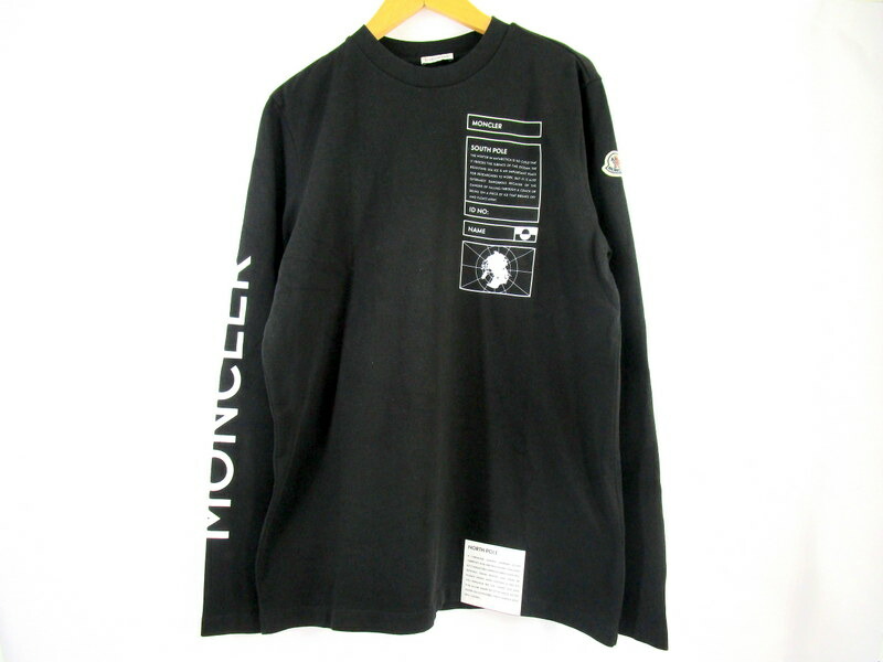 モンクレール フロッキープリント ロンT ブラックM 新品未使用 MONCLER - モンクレール フロッキープリント ロンT ブラックM