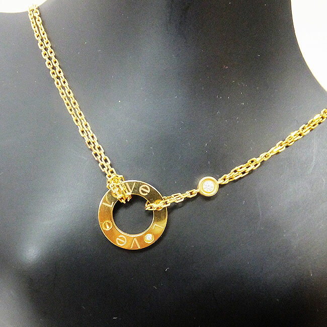 楽天市場】【美品】カルティエ LOVEネックレス ダイヤモンド