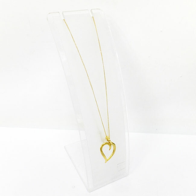 中古【TIFFANY&Co.】ティファニー リーフ ハート オープンハート ネックレス ペンダント K18YG 750YG イエローゴールド レディース ブランド og 中古【TIFFANY&Co.】ティファニー リーフ ハート オープンハート ネックレス ペンダント K18YG 750YG イエローゴールド レディース ブランド og