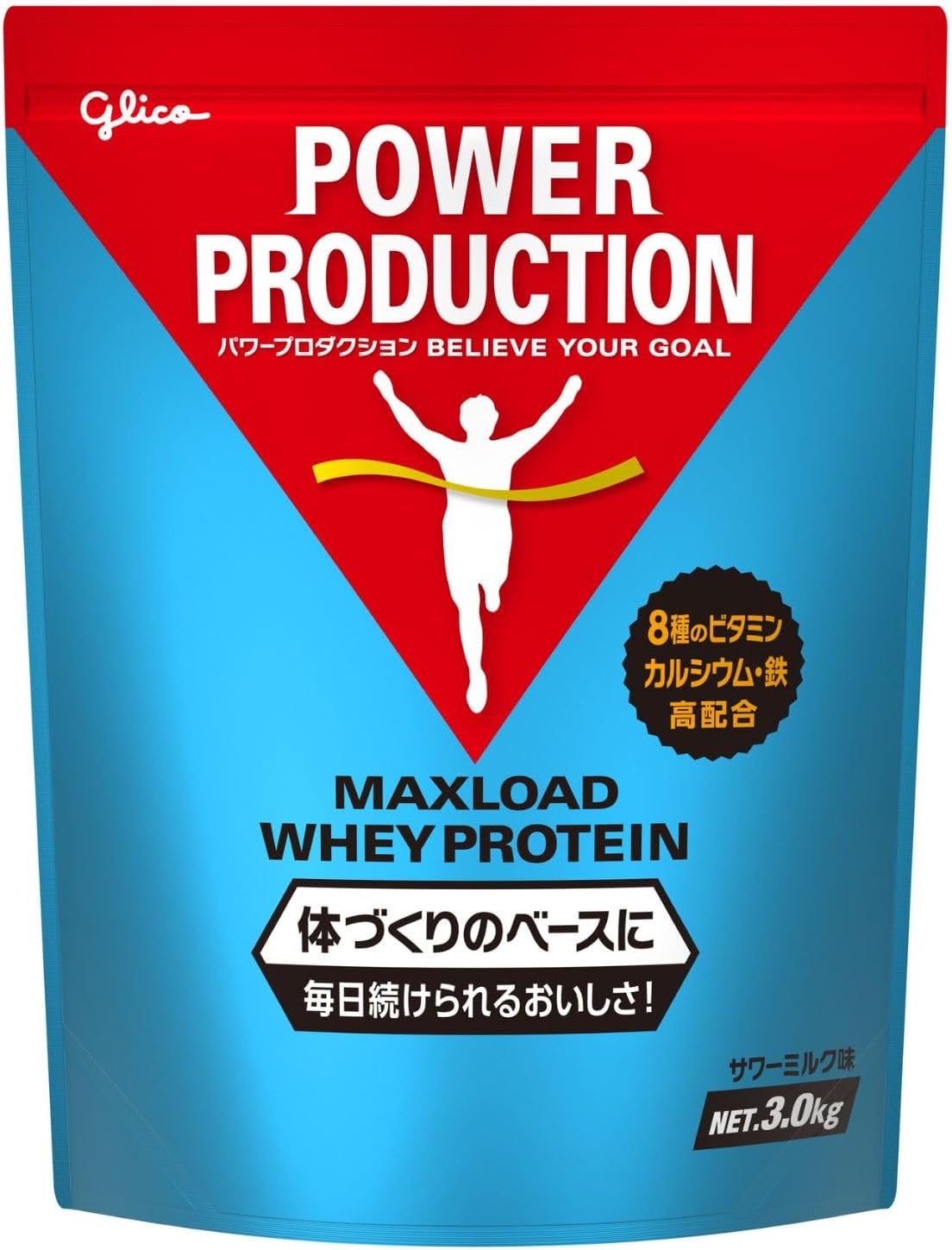 グリコパワープロダクション MAXLOADホエイプロテイン 3kg サワーミルク味 | グリコ マックスロード プロテイン たんぱく質|GOLD’S GYM & FITNESS SHOP