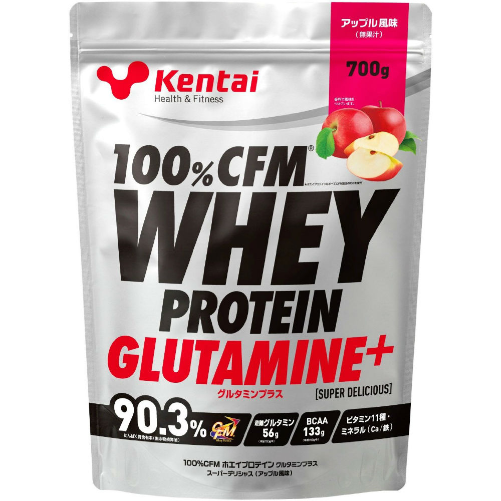 kentai(ケンタイ) 100％CFMホエイプロテイングルタミンプラススーパーデリシャスK0221 アップル風味700g