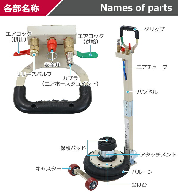 25％OFF】 送料無料 バルーンジャッキ 低床タイプ アタッチメント付き 最高位403mm エアーバルーンジャッキ 2段 能力約2t 約2.0t  約2000kg ハンドル3段階調節 エアー式 エアージャッキ フロアジャッキ ベローズ式ジャッキ ガレージジャッキ ジャッキアップ タイヤ交換 ...