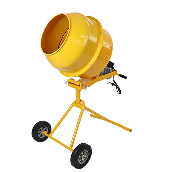 貨物輸送無料 新品 混凝土ミキサー 黄 練上量70L 膜鳴楽器静電容量140L 据えつける雄捩子工業 電動 原動機式 100V原動機 混練機 攪拌機 かくはん機 混凝土 摺り鉢 肥やし 肥やし 干し草 園芸 タイア 拷問台 キャスター ミキサー 引っ掻き回す かくはん 混錬 混ぜる 練る 黄色 YELL
